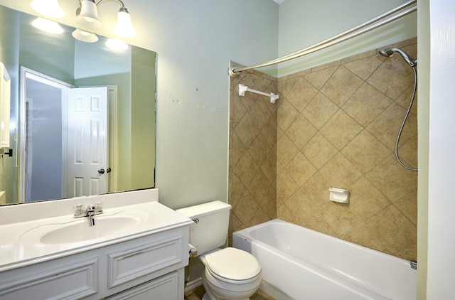 13012 Balsam Breeze Ln, Pearland, TX 77584 - full bathroom featuring vanity, toilet, and bathing tub / shower combination
