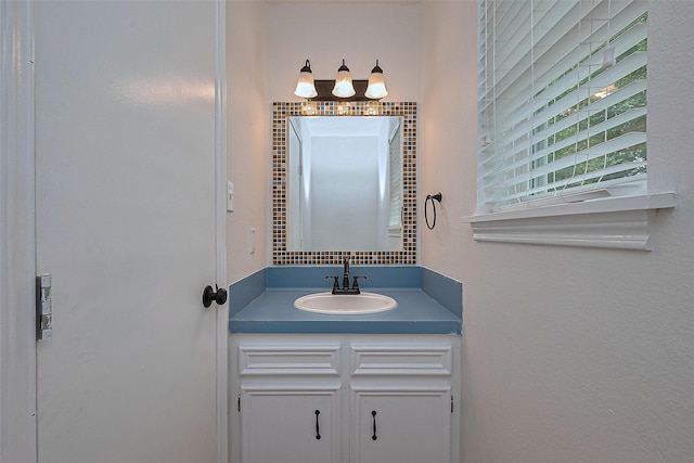 6526 Mert St, Katy, TX 77493 - bathroom with vanity and a chandelier