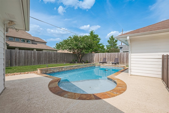 6526 Mert St, Katy, TX 77493 - view of pool featuring a patio area and a fenced backyard