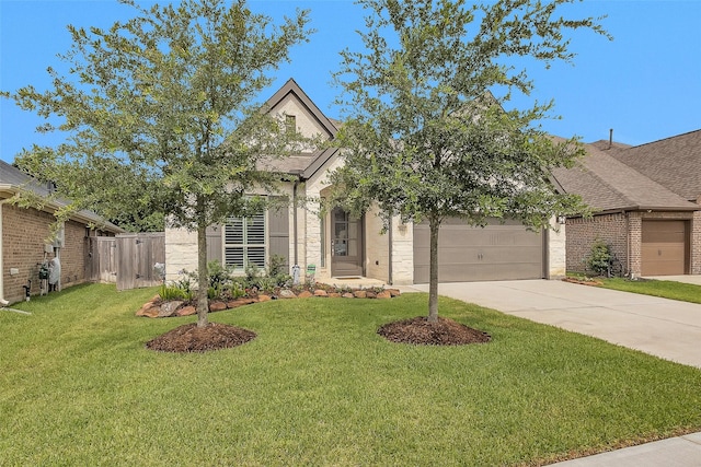 20423 Noble Arabian Dr, Tomball, TX 77377 - view of front facade with concrete driveway, an attached garage, and brick siding