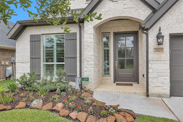 20423 Noble Arabian Dr, Tomball, TX 77377 - view of exterior entry with stone siding
