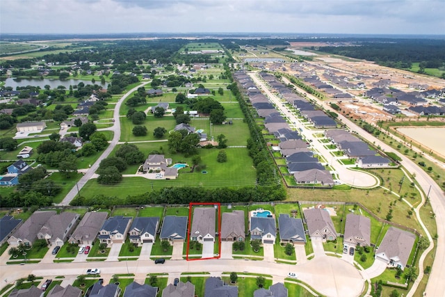 20423 Noble Arabian Dr, Tomball, TX 77377 - view of property location with nearby suburban area, property boundaries highlighted, and a nearby body of water