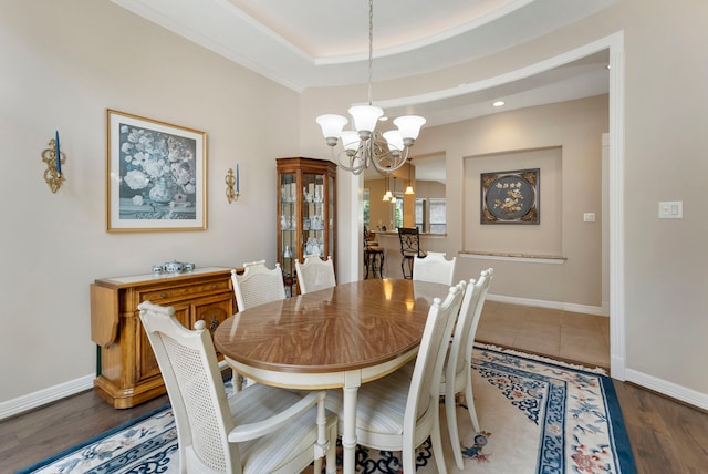 25514 Long Iron Ct, Spring, TX 77389 - dining room with a chandelier, recessed lighting, and wood finished floors