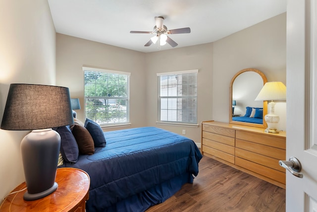 25514 Long Iron Ct, Spring, TX 77389 - bedroom featuring wood finished floors and a ceiling fan