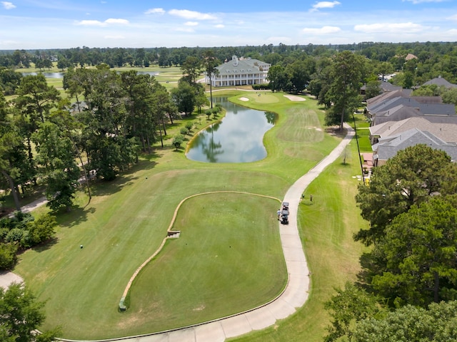 25514 Long Iron Ct, Spring, TX 77389 - drone / aerial view of a nearby body of water and a golf club