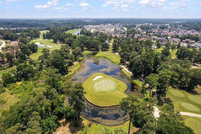 25514 Long Iron Ct, Spring, TX 77389 - aerial view of property's location featuring a golf course and nearby suburban area