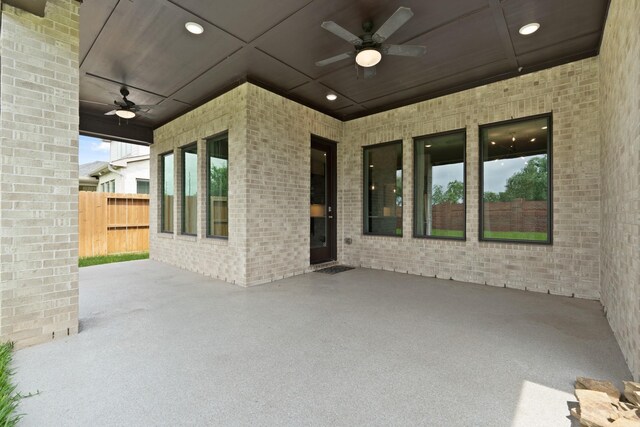 27423 Parker Spring Ct, Katy, TX 77494 - view of patio / terrace featuring ceiling fan