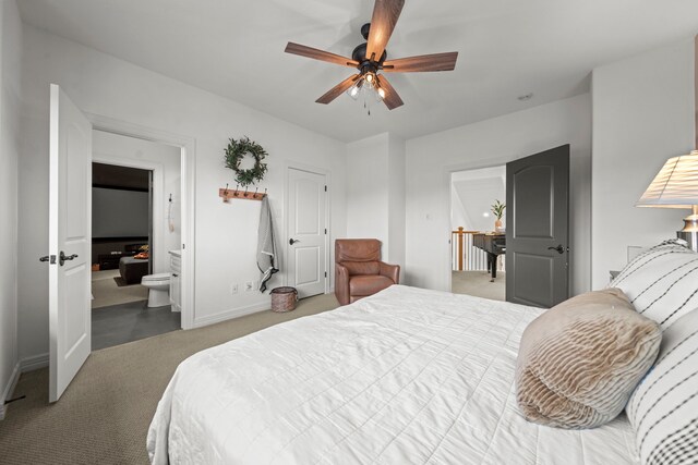 23323 Two Harbors Glen St, Katy, TX 77494 - carpeted bedroom with baseboards and ceiling fan