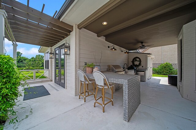23323 Two Harbors Glen St, Katy, TX 77494 - view of patio / terrace with a ceiling fan