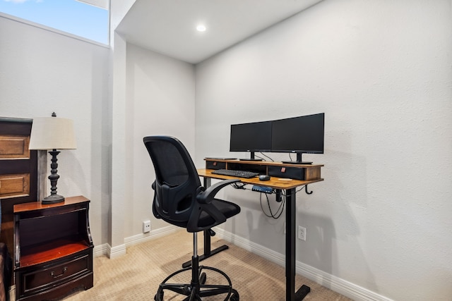 9123 Kapri Ln, Houston, TX 77025 - carpeted home office featuring baseboards