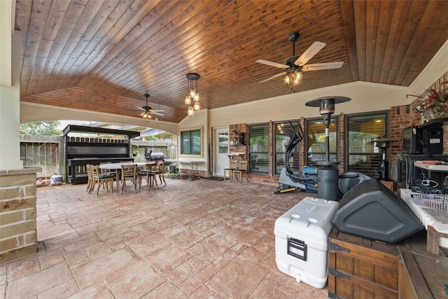 20107 Black Canyon Dr, Katy, TX 77450 - view of patio / terrace with outdoor dining area and ceiling fan