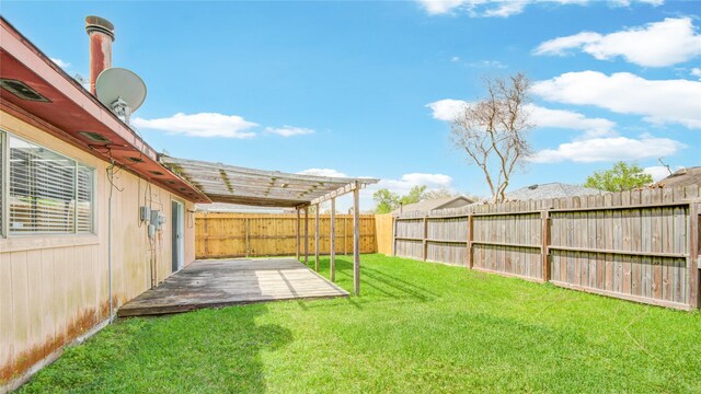 9831 Shell Rock Rd, La Porte, TX 77571 - view of yard featuring a pergola