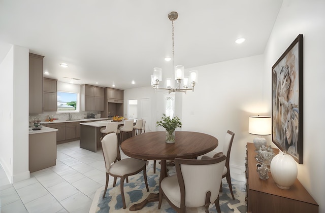 702 Azalea St, Prairie View, TX 77484 - dining space featuring recessed lighting and a chandelier