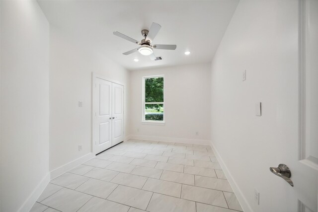 702 Azalea St, Prairie View, TX 77484 - unfurnished room featuring ceiling fan, baseboards, and recessed lighting