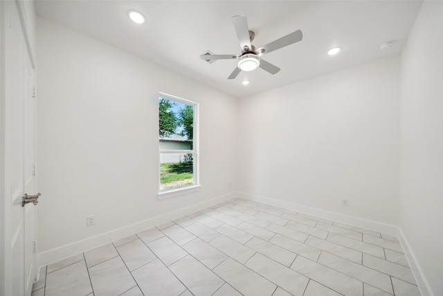 702 Azalea St, Prairie View, TX 77484 - empty room with ceiling fan, recessed lighting, and baseboards