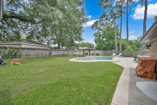 833 Stone Mountain Dr, Conroe, TX 77302 - view of yard with a gazebo and a patio