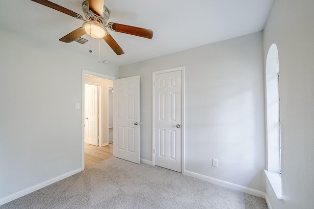 11063 Vailview Dr, Houston, TX 77016 - unfurnished bedroom featuring carpet floors, baseboards, ceiling fan, and a closet