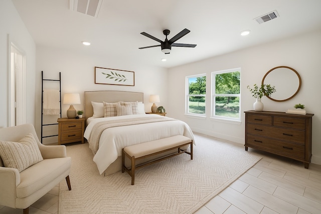 708 Azalea St, Prairie View, TX 77484 - bedroom featuring recessed lighting, baseboards, and ceiling fan