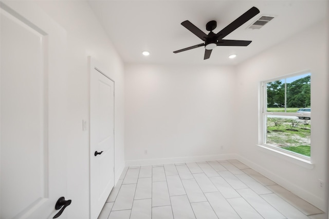 708 Azalea St, Prairie View, TX 77484 - spare room featuring ceiling fan, recessed lighting, and baseboards