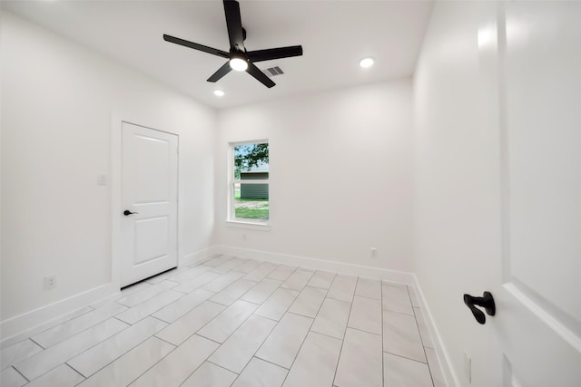 708 Azalea St, Prairie View, TX 77484 - unfurnished room featuring a ceiling fan, baseboards, and recessed lighting