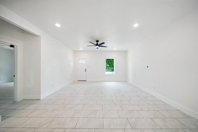708 Azalea St, Prairie View, TX 77484 - spare room featuring ceiling fan, recessed lighting, and baseboards