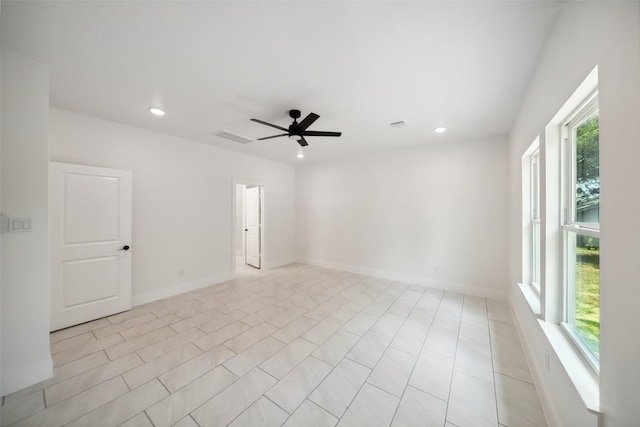 708 Azalea St, Prairie View, TX 77484 - empty room with recessed lighting, a ceiling fan, and baseboards