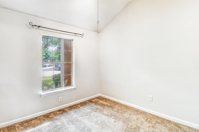7523 Chathan Glen Ln, Richmond, TX 77407 - unfurnished room featuring carpet flooring, baseboards, and vaulted ceiling