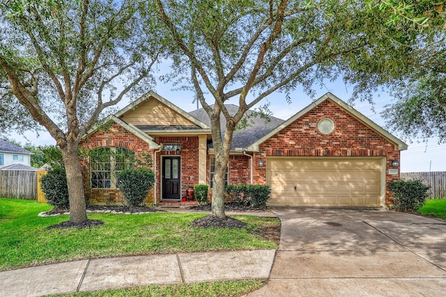 7523 Chathan Glen Ln, Richmond, TX 77407 - traditional home featuring brick siding, driveway, a garage, and roof with shingles