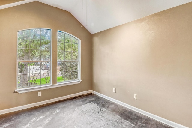7523 Chathan Glen Ln, Richmond, TX 77407 - empty room with lofted ceiling and baseboards