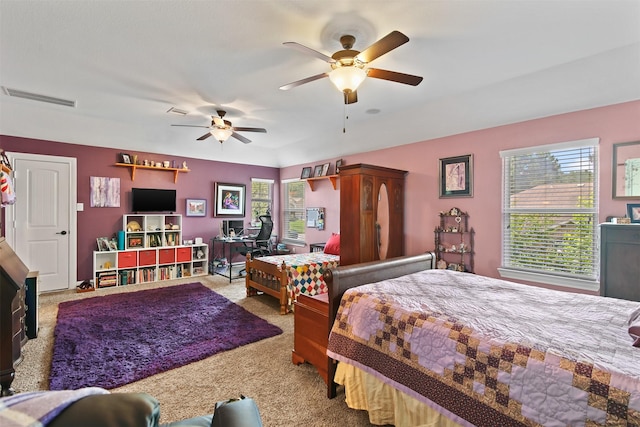 18 Brookefield Cir, Magnolia, TX 77355 - carpeted bedroom with a ceiling fan