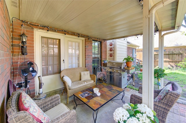 3402 Deeds Rd, Houston, TX 77084 - view of patio / terrace featuring outdoor lounge area and area for grilling