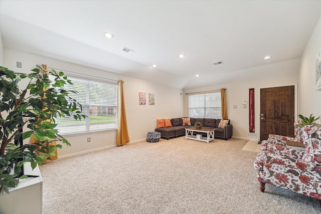 21551 Elm Hurst Ln, Katy, TX 77450 - living area with carpet, recessed lighting, and baseboards