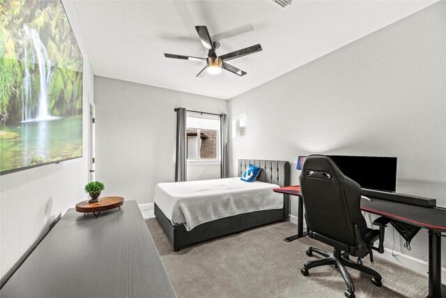19307 Spillway Overlook Cir, Cypress, TX 77433 - carpeted bedroom featuring an office area and ceiling fan