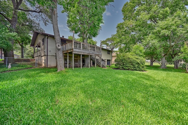 906 Carlee Dr, Brenham, TX 77833 - rear view of property featuring stairs and a deck