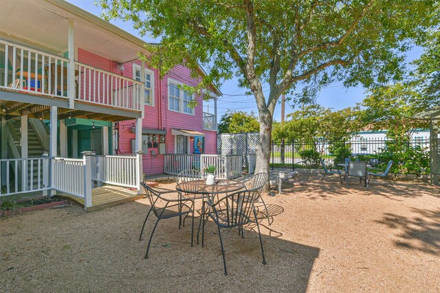 1513 19th St, Galveston, TX 77550 - view of patio / terrace with outdoor dining space