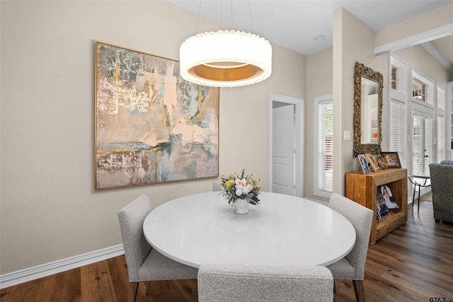 420 Bunker Dr, Tyler, TX 75703 - dining space with baseboards and wood finished floors
