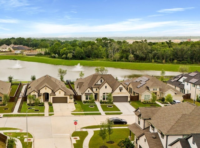 5903 Red River Dr, Manvel, TX 77578 - aerial perspective of suburban area featuring a large body of water