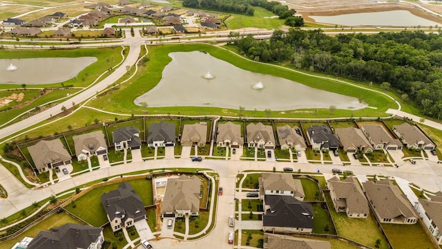5903 Red River Dr, Manvel, TX 77578 - aerial perspective of suburban area featuring a large body of water