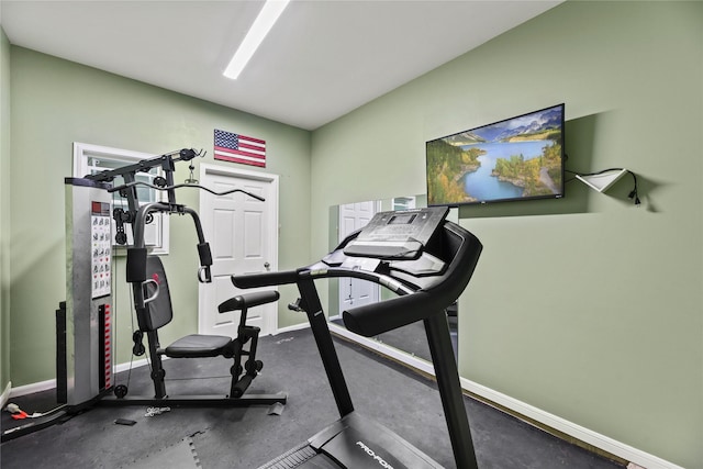 10506 Star Thistle Ct, Cypress, TX 77433 - exercise area featuring baseboards