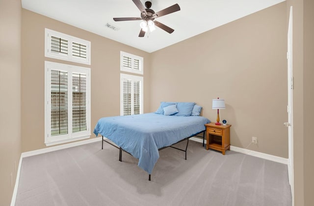 2005 Mistwood Ct, Pearland, TX 77584 - carpeted bedroom featuring baseboards and ceiling fan