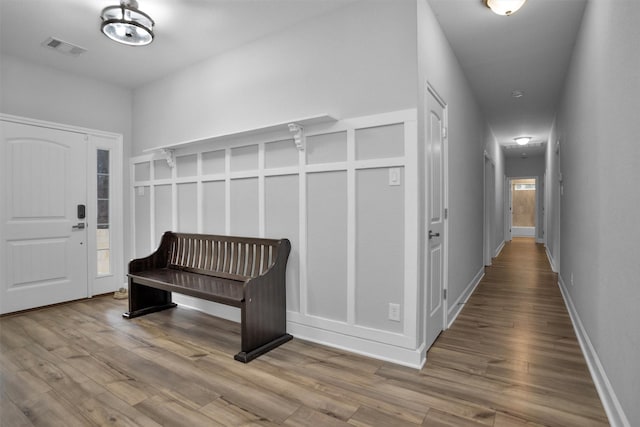 4142 Longhorn Dr, Cleveland, TX 77328 - mudroom with wood finished floors and baseboards