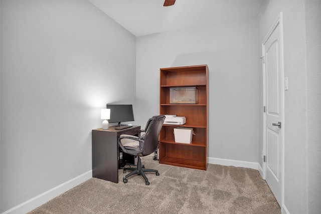 4142 Longhorn Dr, Cleveland, TX 77328 - office area featuring carpet and ceiling fan