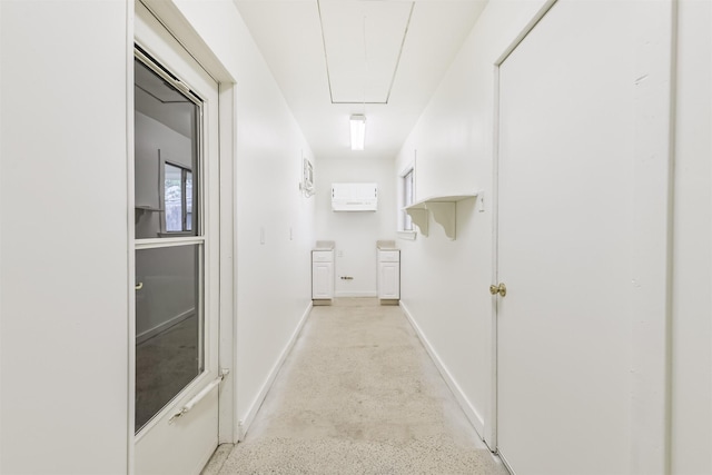 22011 Twinkle Sky Ct, Cypress, TX 77433 - corridor with attic access and baseboards