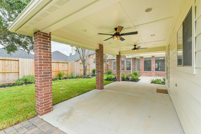 22011 Twinkle Sky Ct, Cypress, TX 77433 - view of patio featuring ceiling fan