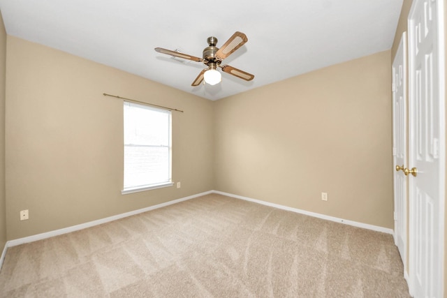 7115 Blanco Pines Dr, Humble, TX 77346 - empty room with carpet floors, baseboards, and a ceiling fan