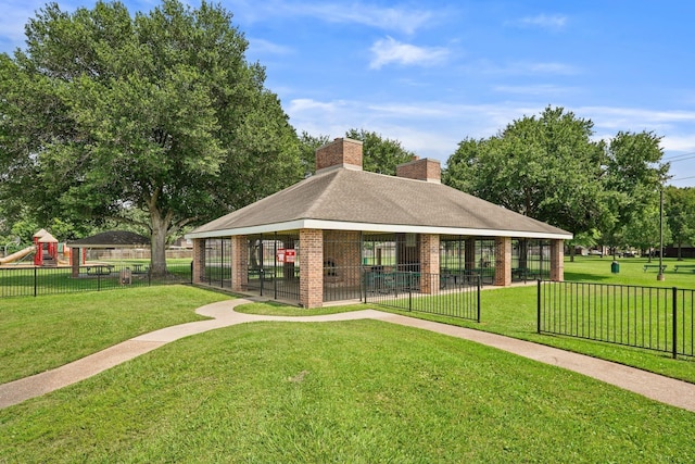 7115 Blanco Pines Dr, Humble, TX 77346 - surrounding community with a gazebo