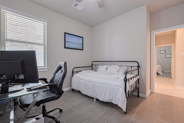 24227 Tallgrass Meadow Trl, Katy, TX 77493 - bedroom featuring an office area, baseboards, and a ceiling fan