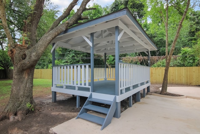 11835 S Ridgewood Cir, Houston, TX 77071 - view of patio / terrace with a deck and a gazebo