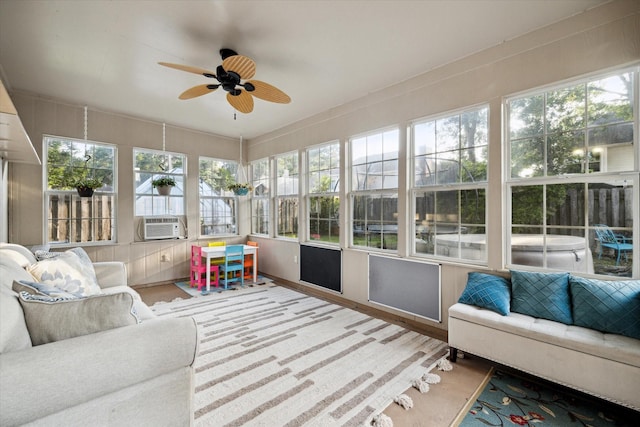 16418 Willowpark Dr, Tomball, TX 77377 - sunroom featuring healthy amount of natural light and cooling unit