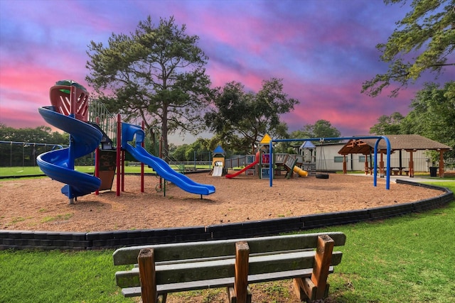 16418 Willowpark Dr, Tomball, TX 77377 - view of playground at dusk